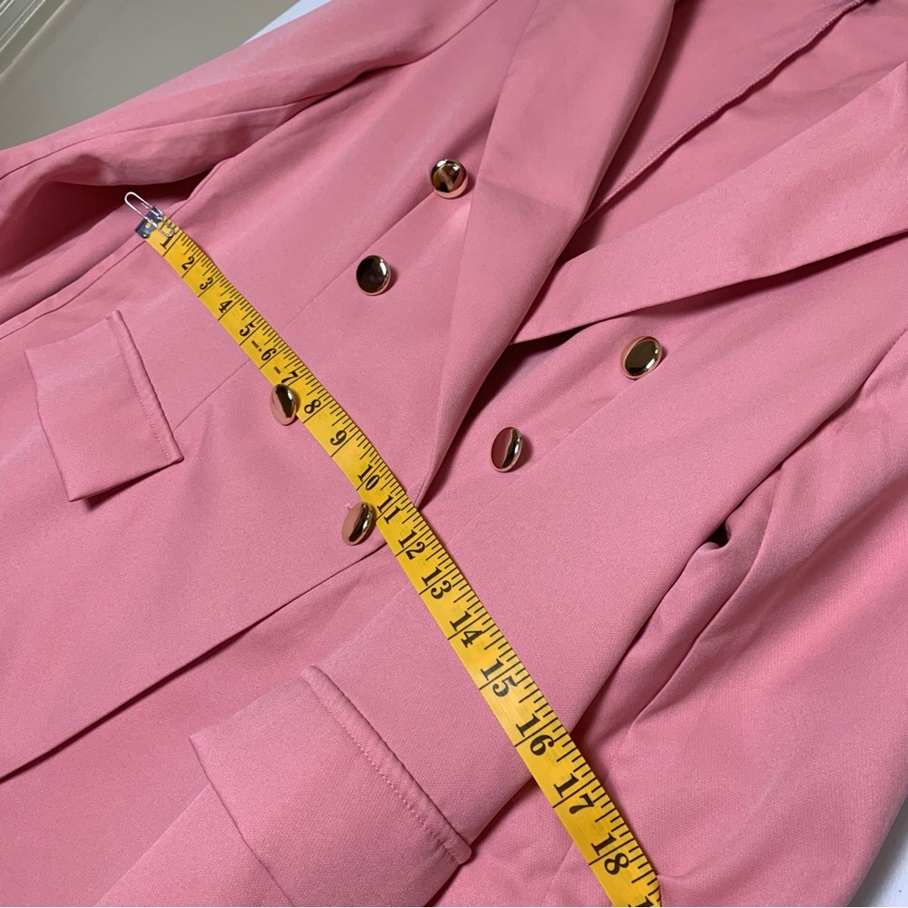 NIAY Double Breasted Jacket Blazer Dusty Pink women Size Medium like New - Picture 5 of 11